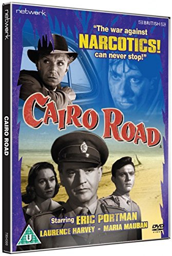 DVD cover for "Cairo Road" featuring actors and desert landscape.