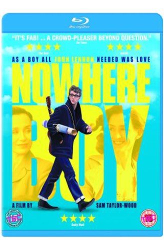 Nowhere Boy Blu-ray cover featuring a young man with a guitar.