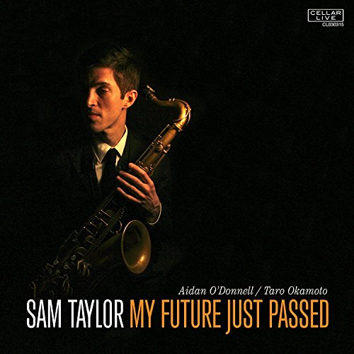 Album cover featuring a man holding a saxophone against a dark background.