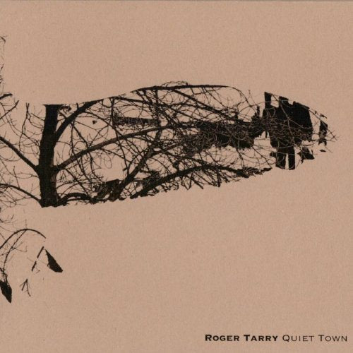 Album cover with beige background and black silhouette of trees and a house.