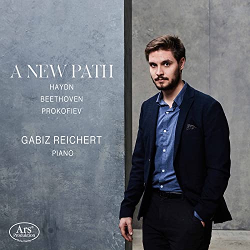 CD cover featuring pianist Gabiz Reichert in a dark suit.