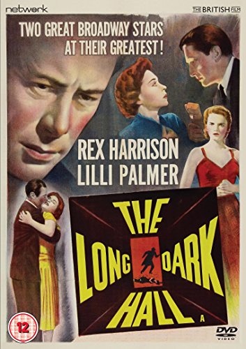 DVD cover for "The Long, Dark Hall" featuring dramatic portraits and a couple.