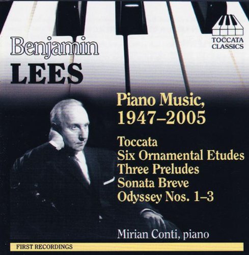 CD cover with black-and-white image of man and piano keys, listing piano compositions.