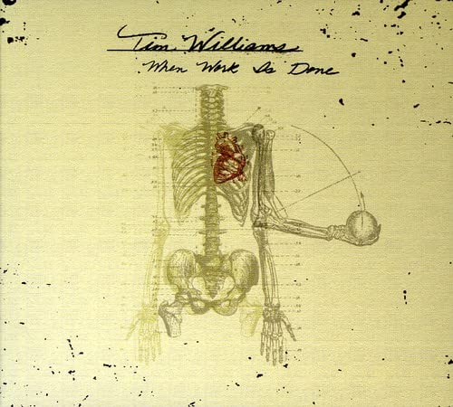 CD cover: skeleton with a red heart, anatomical drawing style.