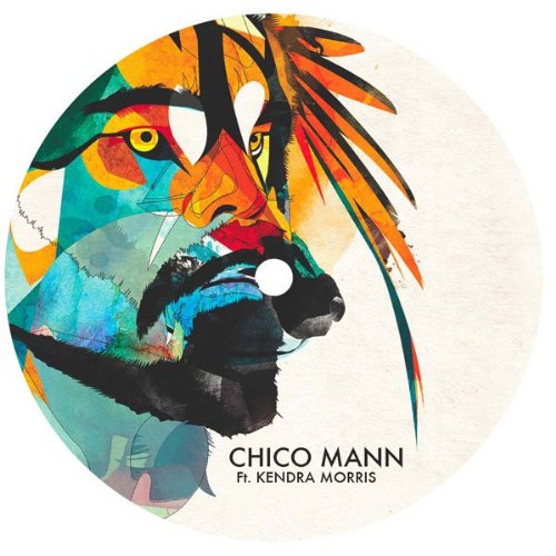 Vinyl record with a colorful parrot design and artist name "Chico Mann".