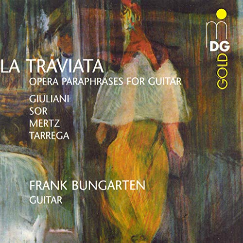 CD cover: painting of a woman in yellow, text “La Traviata” visible.
