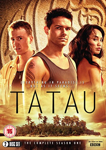 DVD cover for "Tatau" featuring three people and a tropical island.