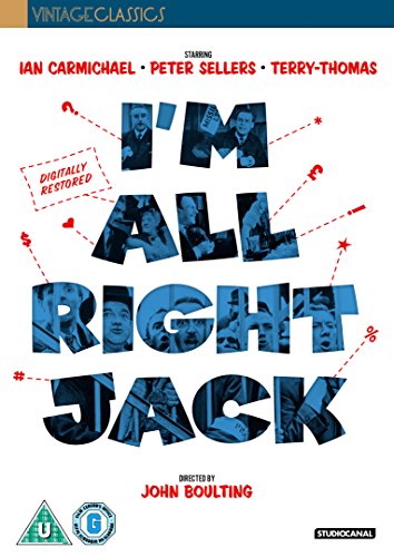 DVD cover for "I'm All Right Jack" featuring actors and bold text.
