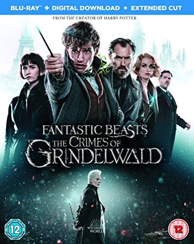 "Blu-ray case with 'Fantastic Beasts: The Crimes of Grindelwald' cover art featuring main characters."