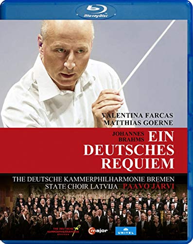 Blue-ray case cover featuring a conductor and a choir, with text overlay.
