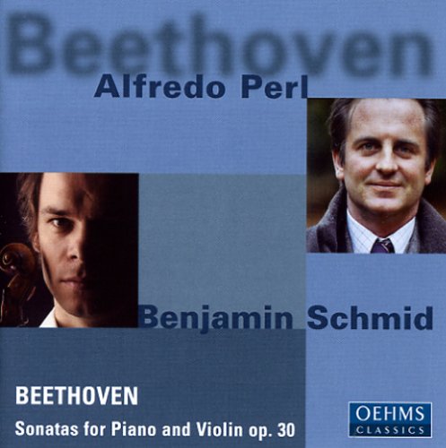 Blue CD cover with Beethoven title, featuring two men's portraits and "OEHMS CLASSICS" logo.