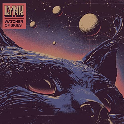 CD cover: a large cat’s eye and planets in a starry sky.