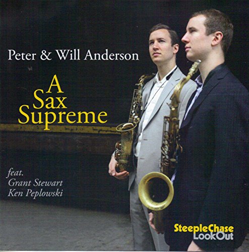 CD cover featuring two men with saxophones and a trumpet.