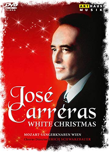 DVD cover featuring José Carreras in formal wear against a red, snowy background.