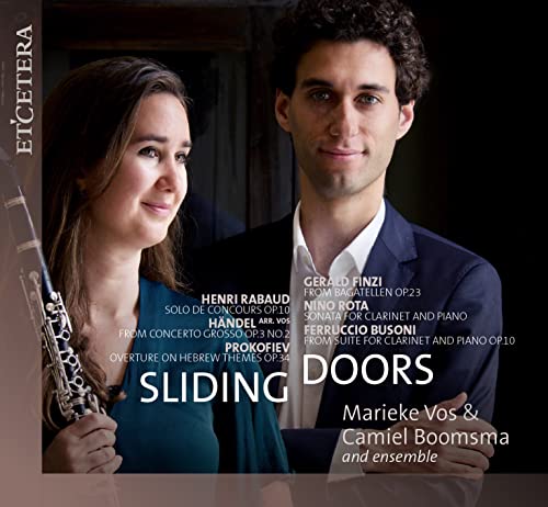 CD cover featuring a woman with a clarinet and a man in a suit.