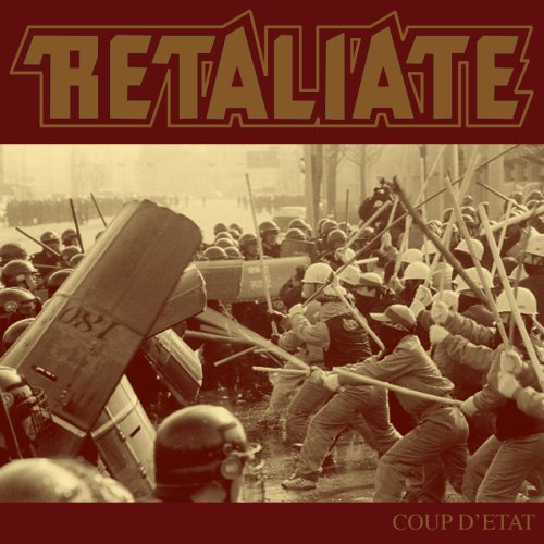 Retaliate - Coup D'etat" CD with text in Dutch and Amazon logo.