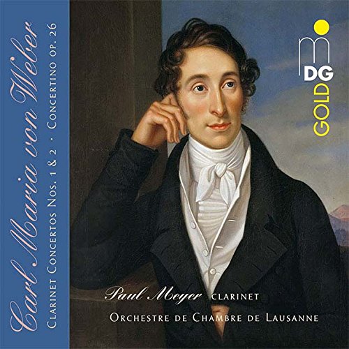 CD cover featuring a portrait of Carl Maria von Weber in formal attire.