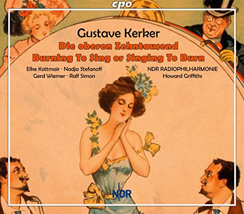 CD cover art featuring a woman surrounded by men in vintage attire.