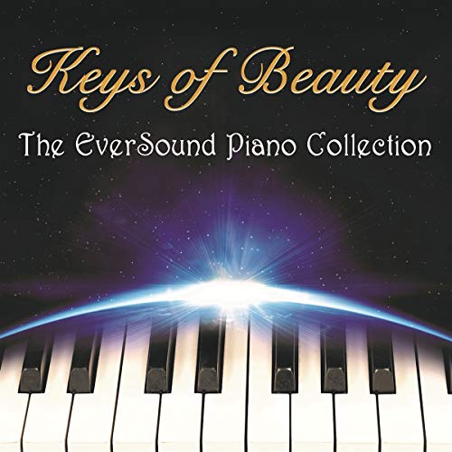 CD cover with piano keys, glowing light, and title "Keys of Beauty".