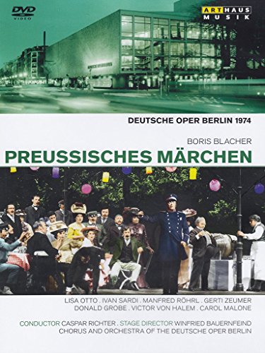DVD cover for "Preussisches Märchen" featuring a building and a man in uniform.