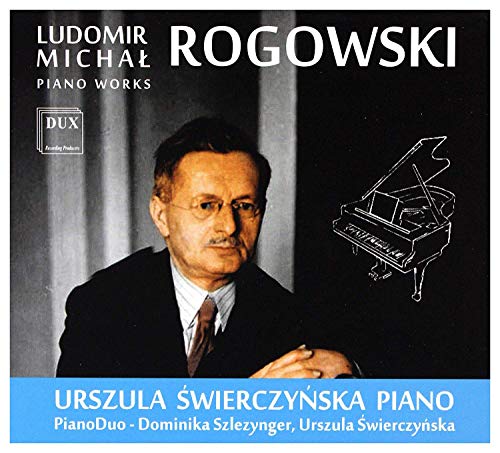 CD cover with a man's portrait and piano illustration on a black background.