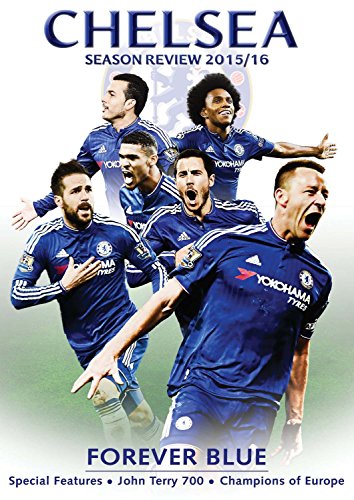 Chelsea Football Club 2015/16 season review DVD cover with celebrating players.