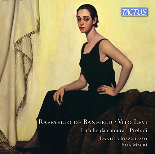 "Album cover with a woman in black sitting by a curtain."