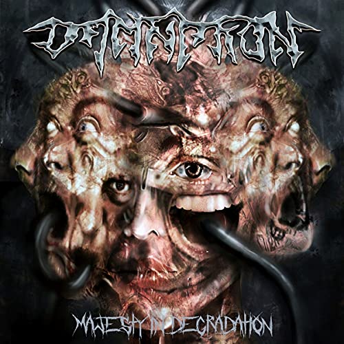 CD cover: distorted, multi-faced head with open mouth and intense eyes.