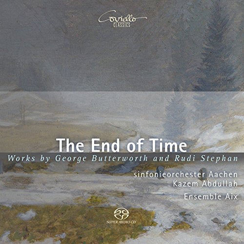CD cover for "The End Of Time" featuring a wintry landscape painting.