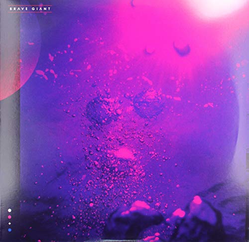 Album cover with abstract pink and blue watercolor-like textures.