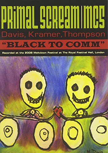 DVD cover for Primal Scream’s “Black To Comm” live album, painted figures.