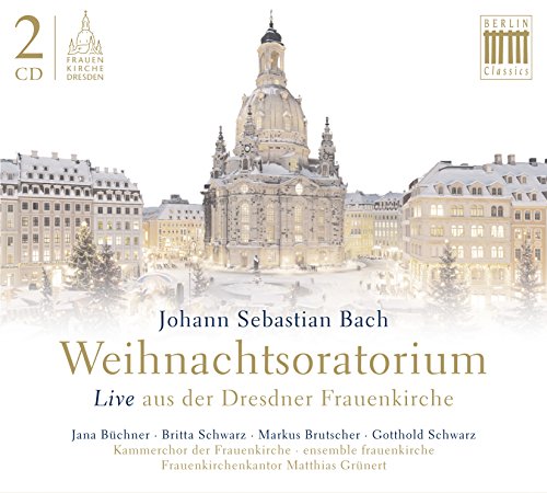 "CD cover featuring a snowy Dresden church scene with title and artist information."