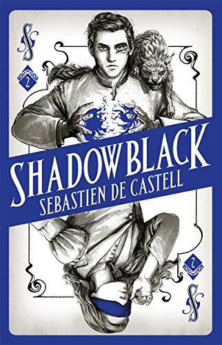 "Book cover with a black and white illustration of a man and a wolf-like creature."