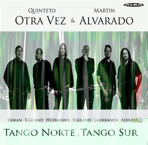 "CD cover featuring a band of six men in dark clothing."