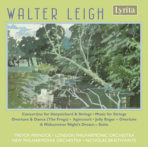 CD cover with serene forest scene and light green background, featuring Walter Leigh's name.