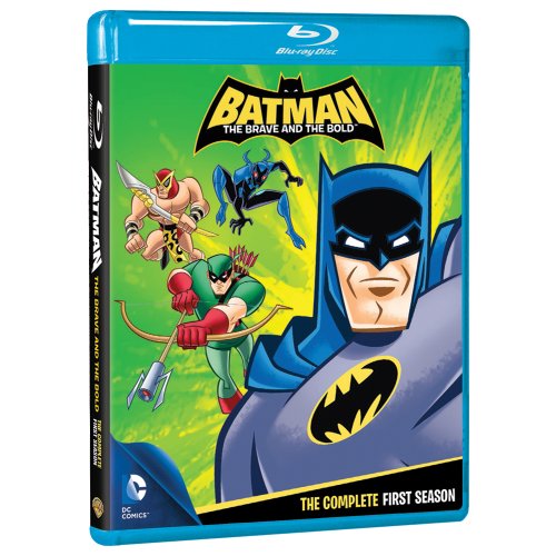 Blu-ray case for “Batman: The Brave and the Bold” featuring cartoon characters.