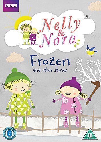 "DVD cover featuring cartoon girls Nelly and Nora in winter clothing."