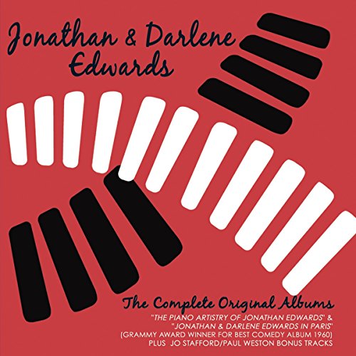 Red album cover with piano keys and text "Jonathan & Darlene Edwards".
