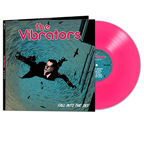 Vinyl record of The Vibrators’ “Fall Into The Sky” with pink disc.