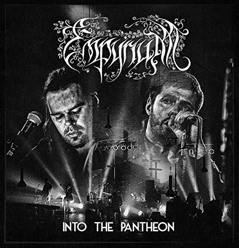 DVD cover for Empyrium’s “Into The Pantheon” featuring two men performing.