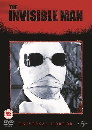 DVD cover for "The Invisible Man" featuring a man in a white mask and sunglasses.