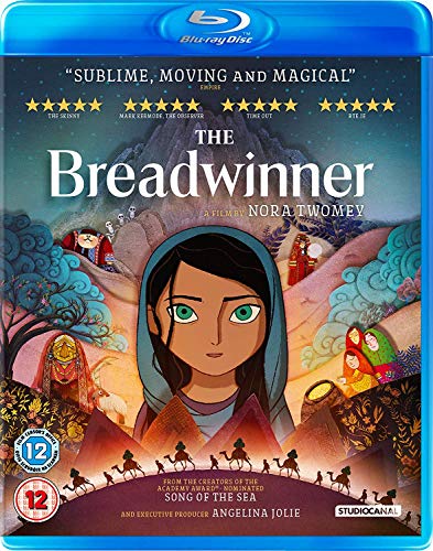 Blu-ray cover for animated film "The Breadwinner" featuring a young girl.