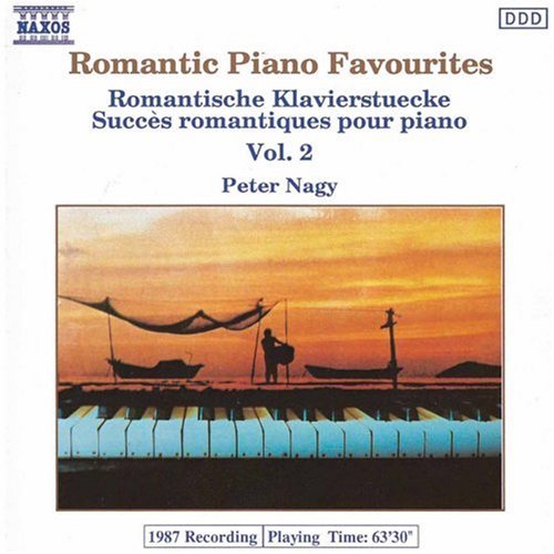 CD cover: sunset seascape over piano keys, text "Peter Nagy, Vol. 2".