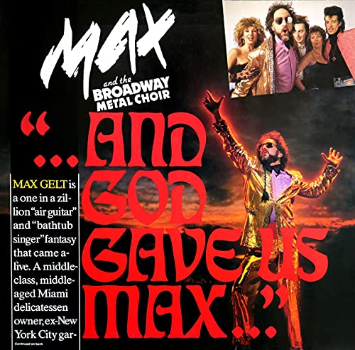 CD cover for "And God Gave Us Max" featuring a group portrait and man posing.