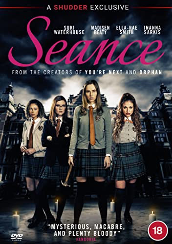 DVD cover featuring four schoolgirls standing in front of a dark, gothic building.