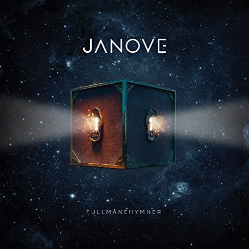 Janove album cover: a glowing cube with lights against a starry sky.