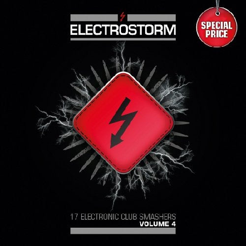 CD cover for “Electrostorm Vol. 4” with a red lightning bolt symbol.