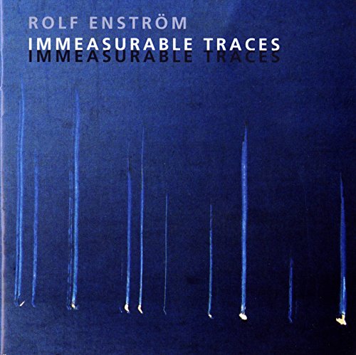 CD cover for Enstrom’s “Immeasurable Traces” with blue textured background.