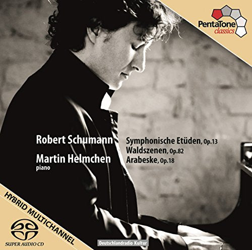 Black and white CD cover featuring a man playing piano with text overlays.