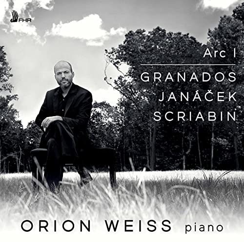 Orion Weiss portrait on CD cover amidst a field and trees.